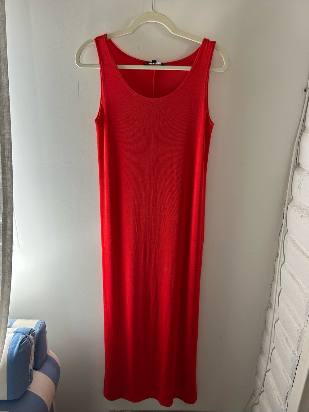 Dreamy 90s Slinky Sleeveless Red Maxi Dress